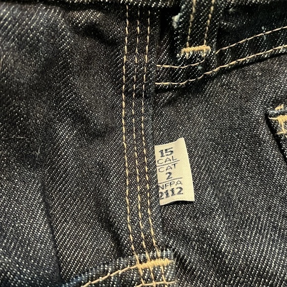 NWT Tyndale FRMC Flame Resistant Carpenter Work Pants Jeans 34 x 33 Dark Wash - Picture 12 of 17